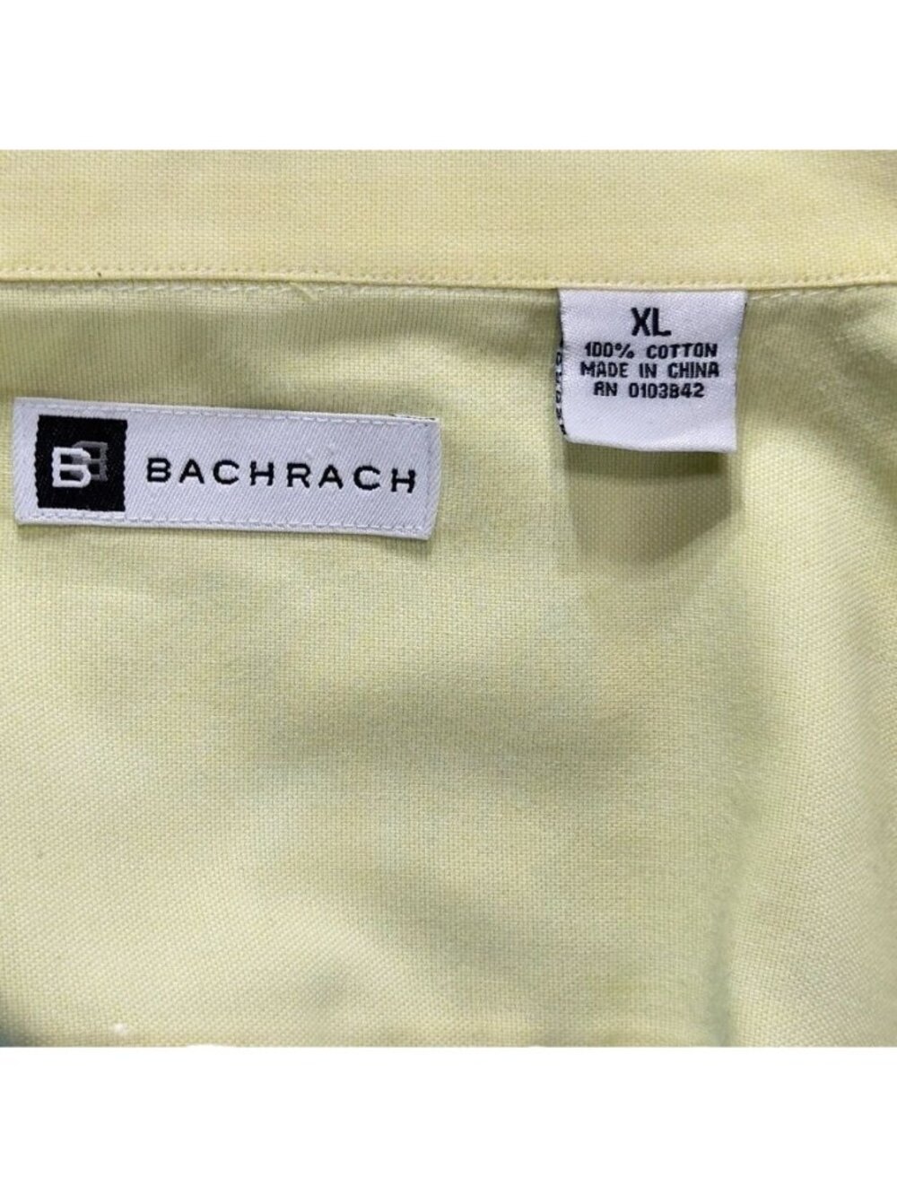 Bachrach Men's XL Light Blue Checkered Long Sleeve Button-Up Shirt - Picture 7 of 8